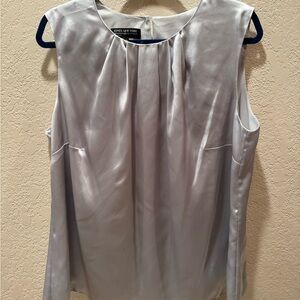 Jones New York plus size satin platinum blouse shell